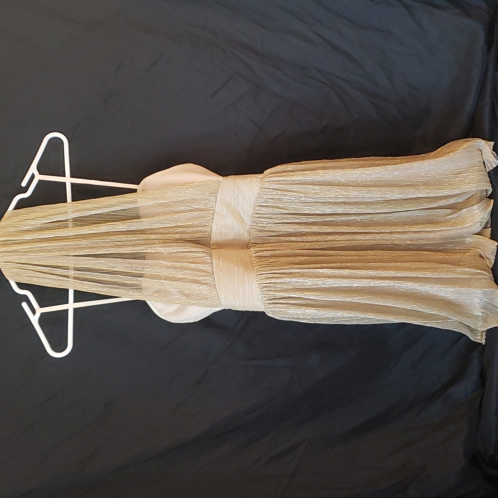 Women's Gold Strapless Dress, size 4